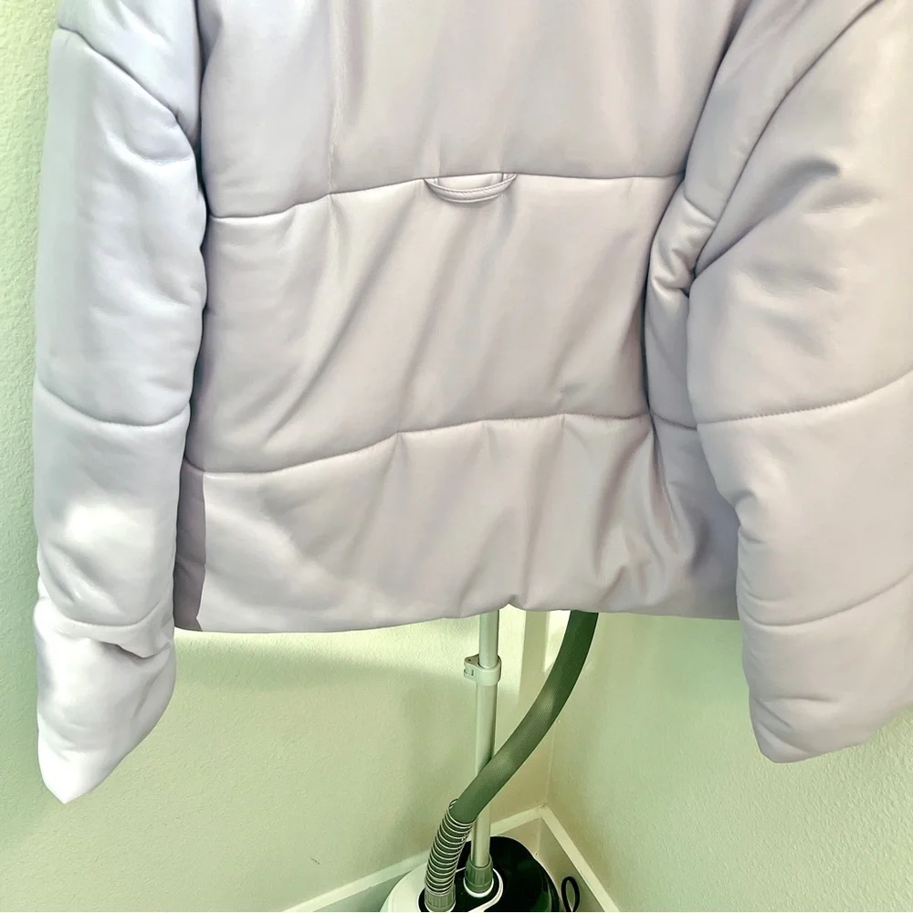 NWOT Nanushka HIDE Vegan Leather puffer jacket Lilac - Picture 12 of 13